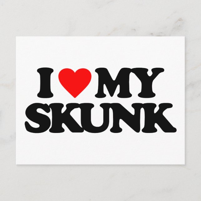 I KÄRLEK MY SKUNK VYKORT (Framsida)