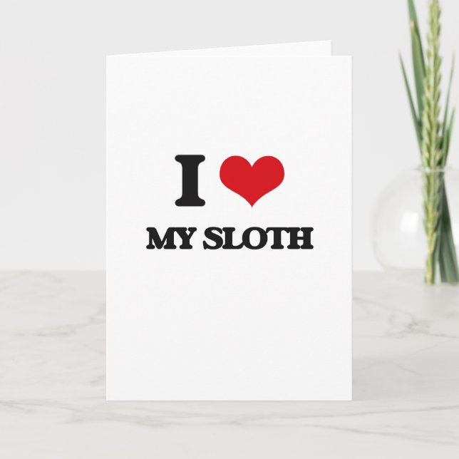 I kärlek My Sloth Kort (Framsida)