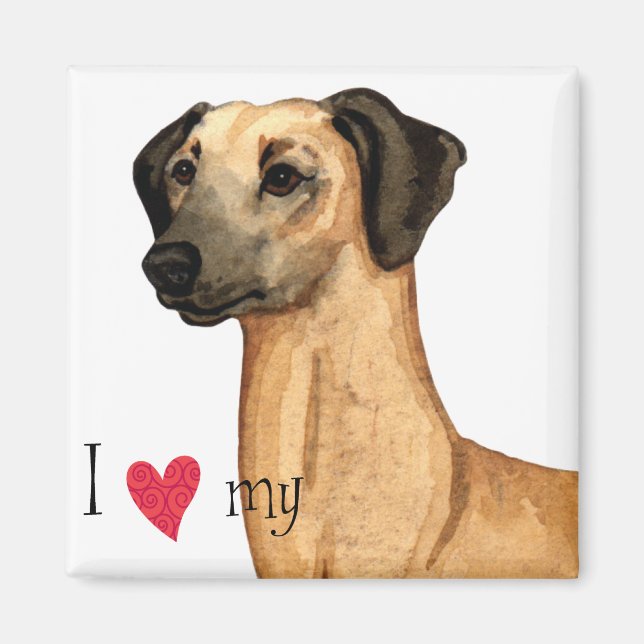 I kärlek my Sloughi Magnet (Framsidan)