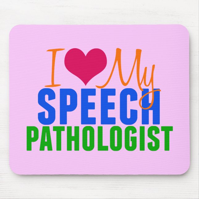 I Kärlek My SLP (rosa) Musmatta (Framsidan)