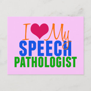 I Kärlek My SLP (rosa) Vykort