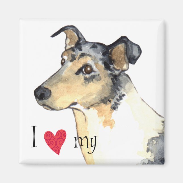 I Kärlek my Smooth Collie Magnet (Framsidan)
