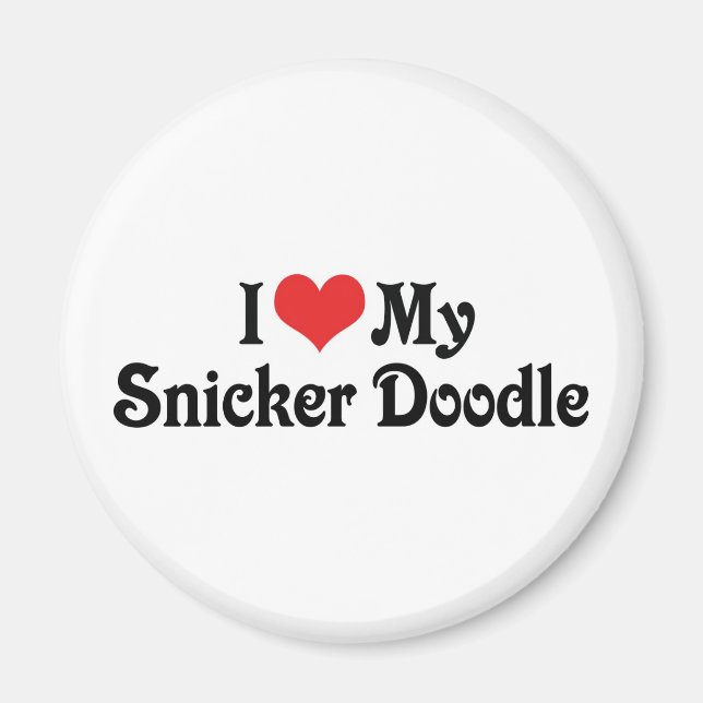 I Kärlek My Snicker Doodle Magnet (Framsidan)