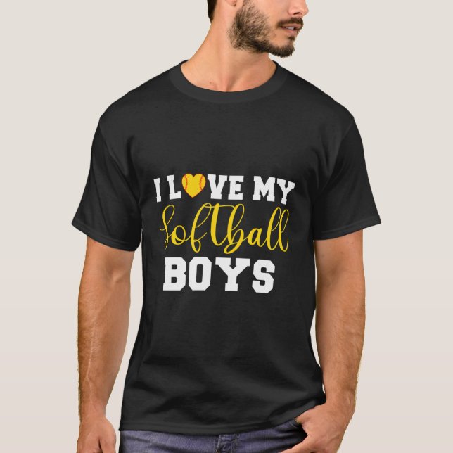 I Kärlek My Softball T Shirt (Framsida)