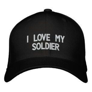 "I Kärlek My Soldier" broderade Hat Broderad Keps