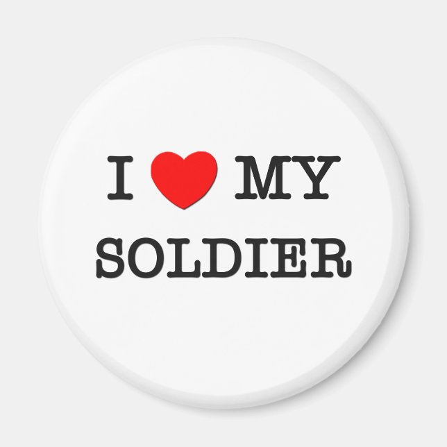 I Kärlek My SOLDIER Magnet (Framsidan)
