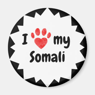 I Kärlek My Somali Cat Magnet
