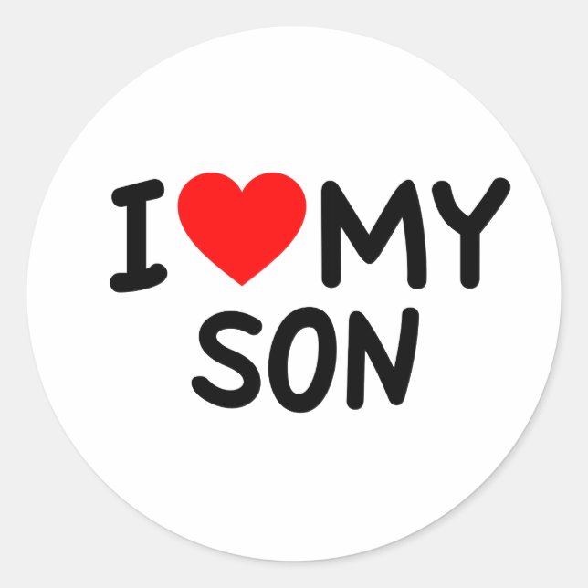 I kärlek my Son Runt Klistermärke (Framsida)