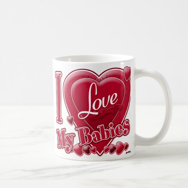I Kärlek My Spädbarn red - hjärta Kaffemugg (Höger)