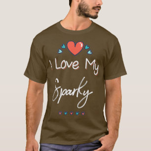 I Kärlek My Sparky Cute Mors dag Gift T Shirt