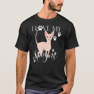 I Kärlek My Sphynx Ca Cats Dam Mamma Kattunge Kitt T Shirt