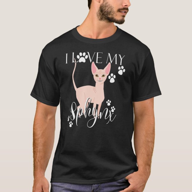 I Kärlek My Sphynx Ca Cats Dam Mamma Kattunge Kitt T Shirt (Framsida)