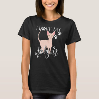 I Kärlek My Sphynx Ca Cats Dam Mamma Kattunge Kitt T Shirt