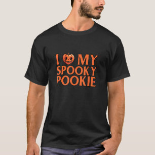 I Kärlek My Spooky Pookie Funny Par Costume för T Shirt
