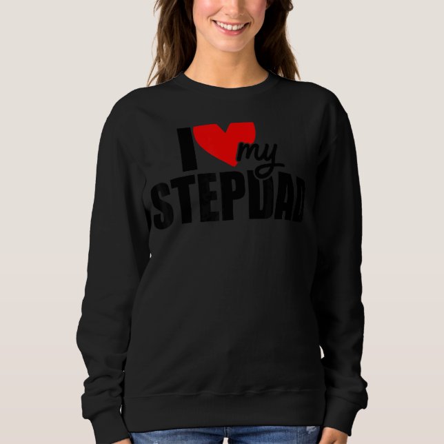 I Kärlek My Stepdad Fars dag Dady Stepfather Pappa T Shirt (Framsida)