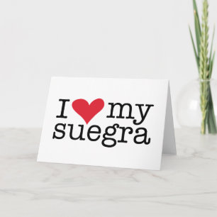 I Kärlek My Suegra (Svärmor)-hälsningskort Kort