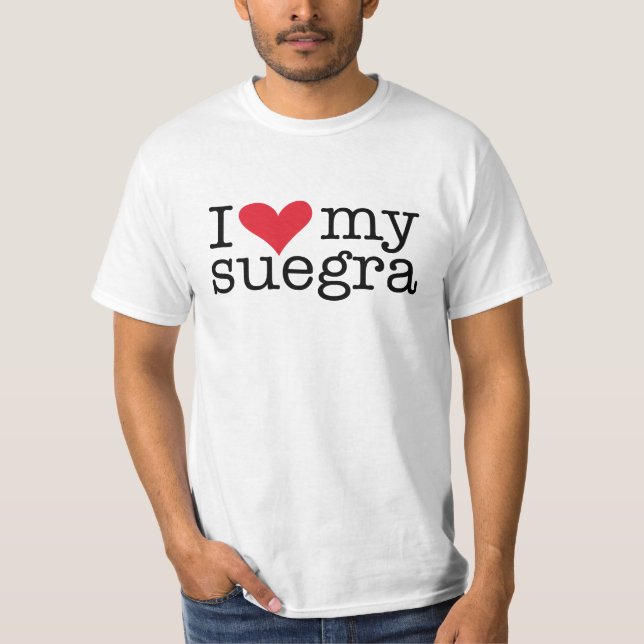 I Kärlek My Suegra (Svärmor) T-Shirt (Framsida)