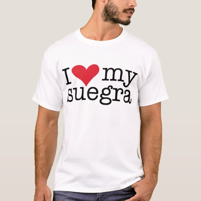 I Kärlek My Suegra (Svärmor) T-shirt (Framsida)