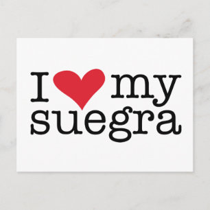 I Kärlek My Suegra (Svärmor) Vykort