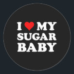 I Kärlek My Sugar Ba Runt Klistermärke<br><div class="desc">I Kärlek My Sugar Ba</div>