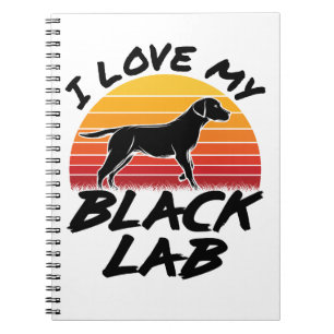 I Kärlek My Svart lab Labrador Retriever Anteckningsbok