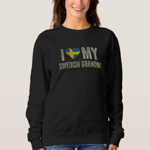 I Kärlek My Swedish Grandma Sverige Flagga Herit T Shirt