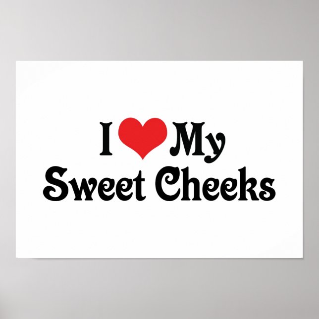 I Kärlek My Sweet Cheeks Poster (Framsidan)
