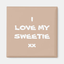 I KÄRLEK MY SWEETIE xx Rustic Coola Cute Fridge Magnet