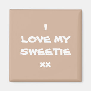 I KÄRLEK MY SWEETIE xx Rustic Coola Cute Fridge Magnet