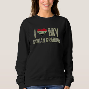 I Kärlek My Syrian Grandma Syrian Flagga Family He T Shirt