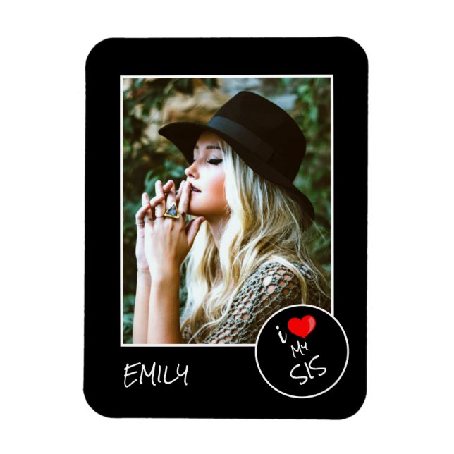 I Kärlek My Syrran, Anpassningsbar Photo - Personl Magnet (Vertikal)