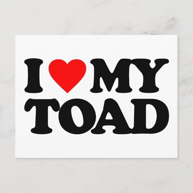 I KÄRLEK MY TOAD VYKORT (Framsida)