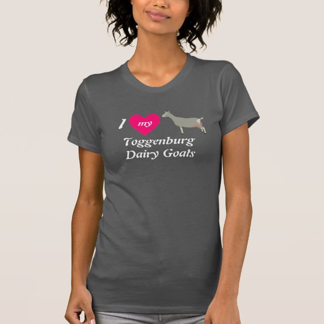 I Kärlek My Toggenburg Dairy Goats T Shirt (Framsida)