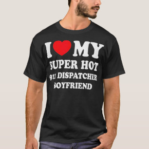 I Kärlek My Toppen 911 Dispatcher Boykompis Roligt T Shirt