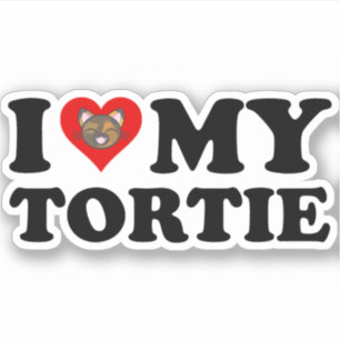 I Kärlek My Tortie Klistermärken