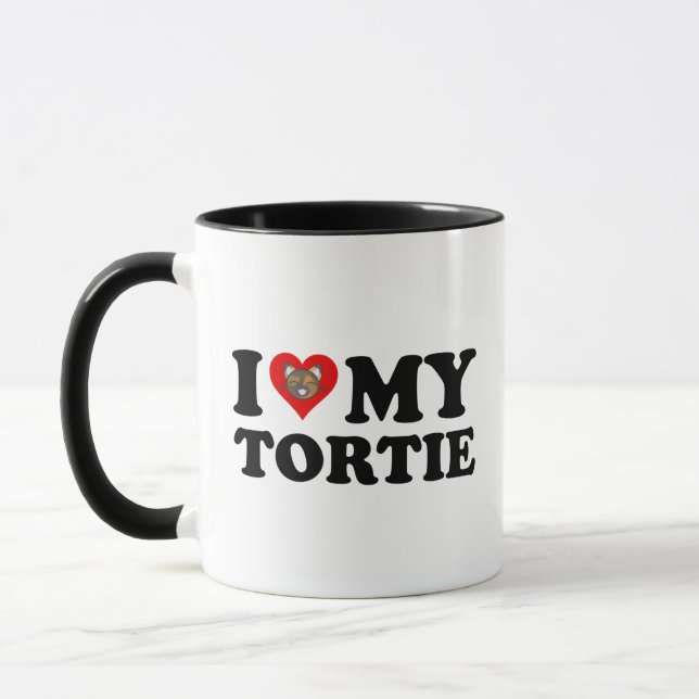 I Kärlek My Tortie Mugg (Vänster)