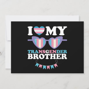 I Kärlek My Transgender Brother Family Trans-HGBTQ Inbjudningar