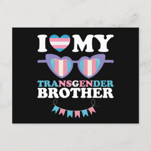 I Kärlek My Transgender Brother Family Trans-HGBTQ Vykort