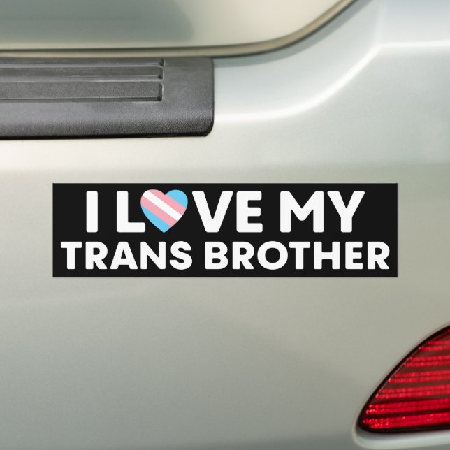 I Kärlek My Transgender Brother LGBT Trans Brother Bildekal (På Bil)