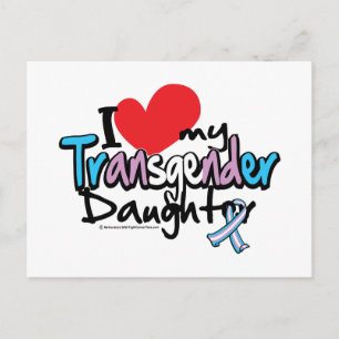 I Kärlek My Transgender-dotter Vykort