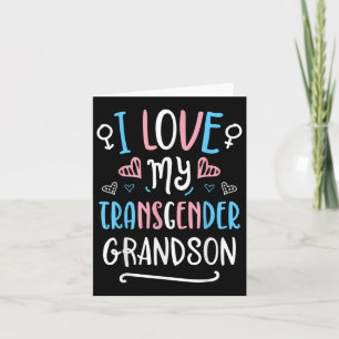 I Kärlek My Transgender Grandson Lgbt Trans Pride Kort
