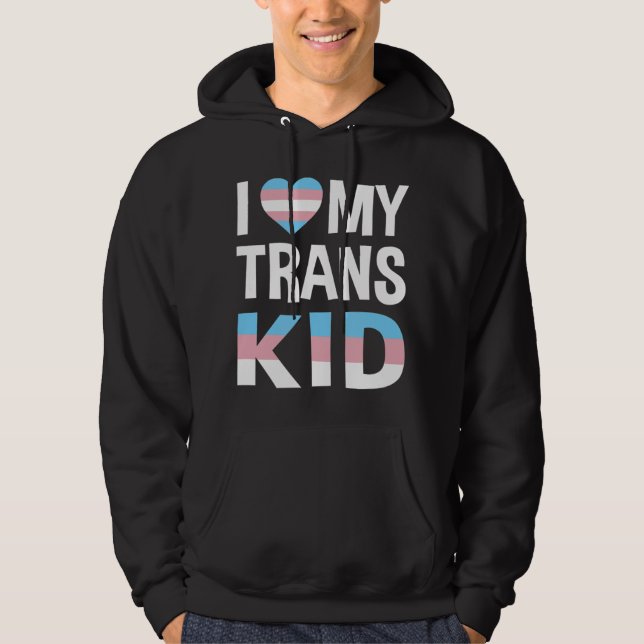 I Kärlek My Transgender Kid Hoodie (Framsida)