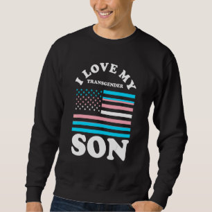 I Kärlek My Transgender Son Lgbt Pride Month Csd Lång Ärmad Tröja