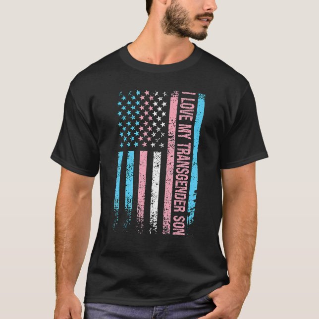 I Kärlek My Transgender Son Trans Lgbt Lgbtq T Shirt (Framsida)