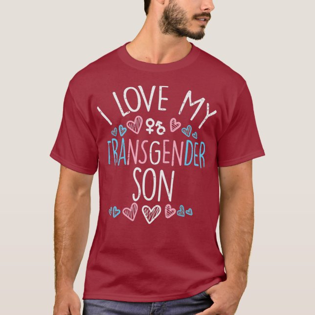 I Kärlek My Transgender Son Transsexuella Trans Ma T Shirt (Framsida)