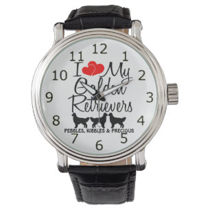 I Kärlek My TRE Golden Retriever Hundar Armbandsur