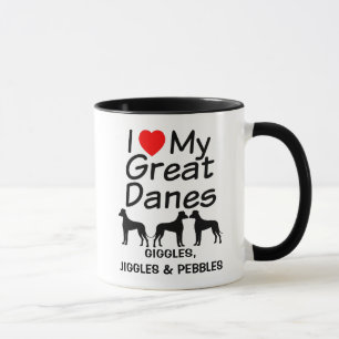 I Kärlek My TRE Great dane Mugg