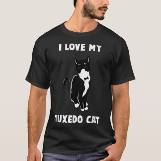 I Kärlek My Tuedo Cat    TCat Älskare T  Shirt