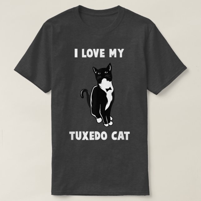 I Kärlek My Tuedo CatCat Älskare  T Shirt (Design framsida)