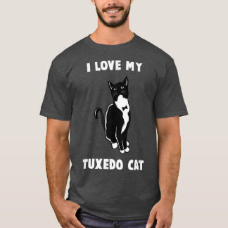 I Kärlek My Tuedo CatCat Älskare T Shirt